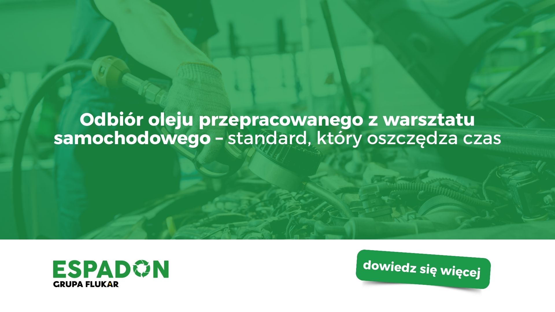 Odbiór oleju przepracowanego z warsztatu samochodowego