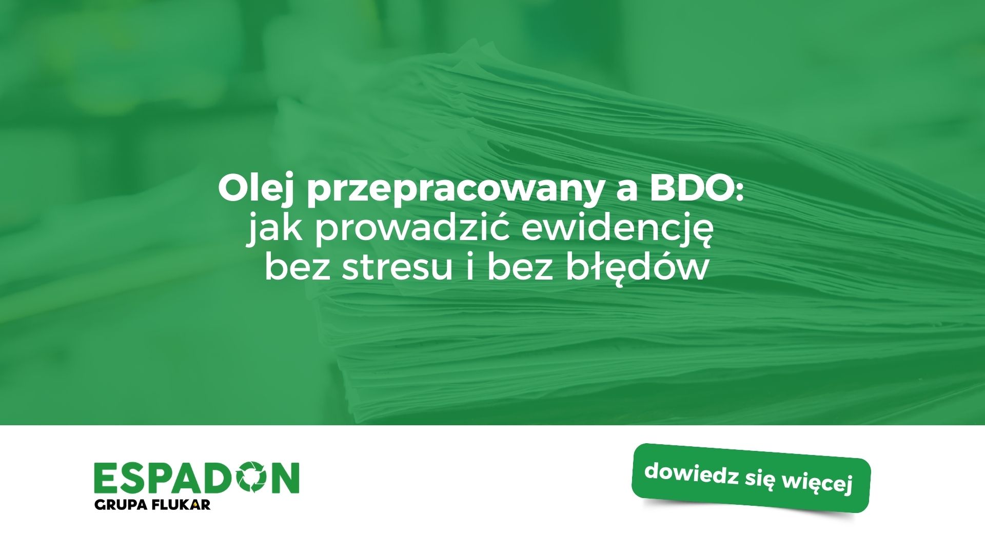 Olej przepracowany a BDO