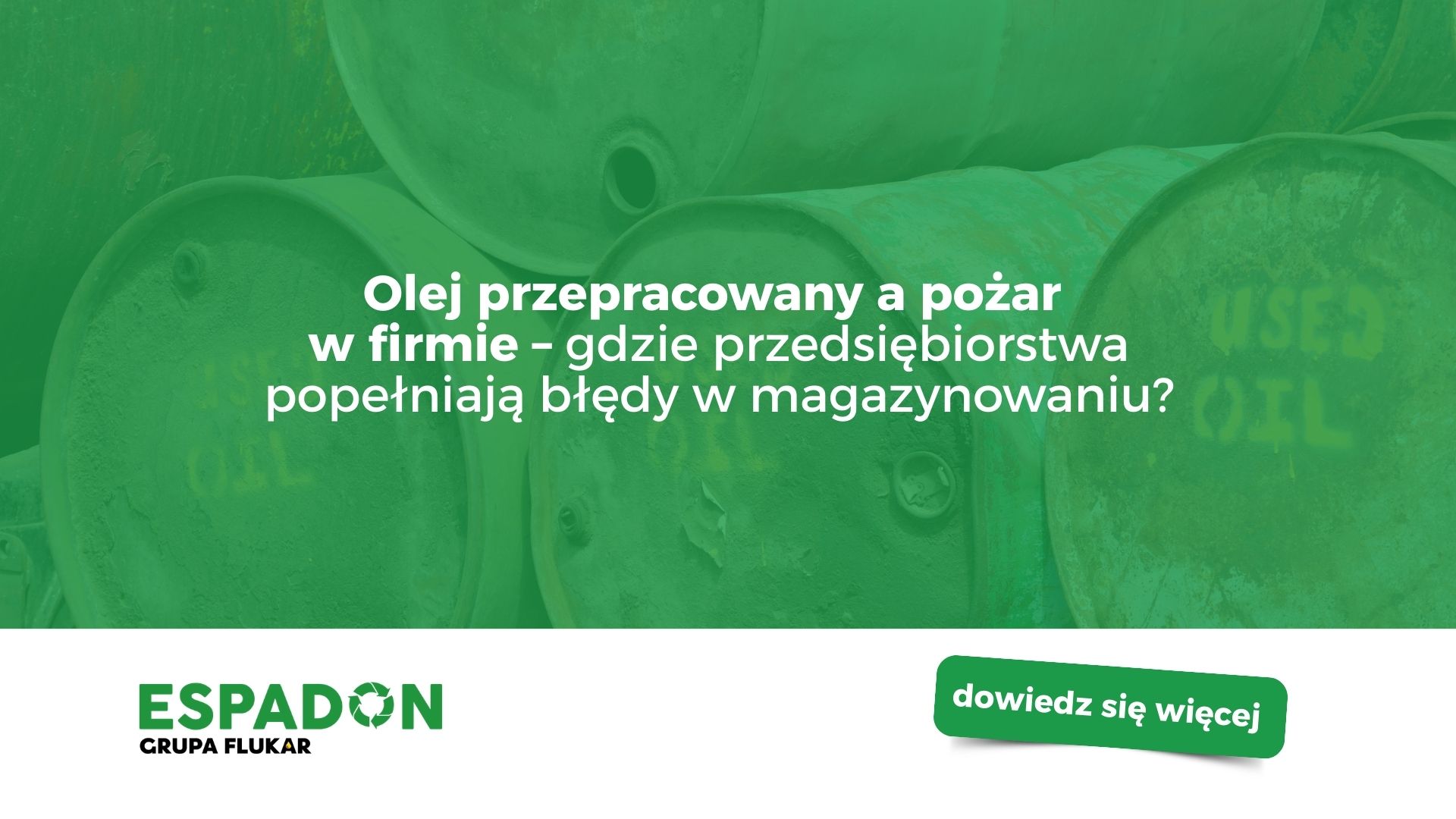 Olej przepracowany pożar