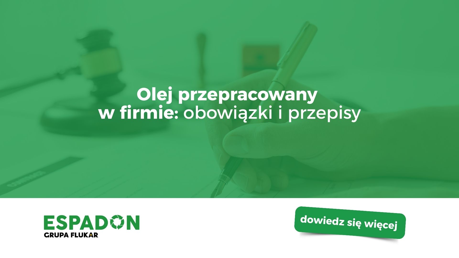 Olej przepracowany w firmie: obowiązki i przepisy